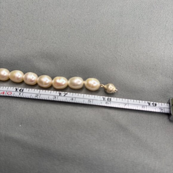 925 Silver Natural Pearl Necklace - Picture 2 of 7